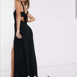 ASOS black maxi dress with slit on each side. Size 4. Never worn.
